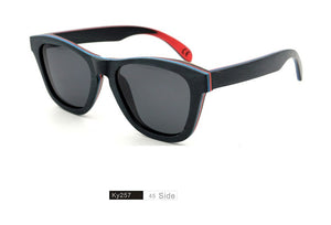 SKYDOVE Wrap Walnut Wood Frame Sunglasses 2023 Sunglasses Men Poarized Bamboo Sunglasses Women 2023