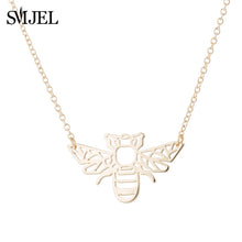 Load image into Gallery viewer, Wild Animal Origami Gold Bee Pendant Necklace &amp; Pendants Party Honey Bee Accessories Everyd Jewelry Ketting Gift