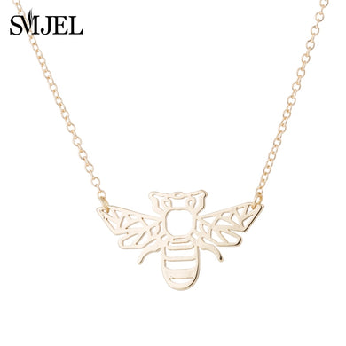 Wild Animal Origami Gold Bee Pendant Necklace & Pendants Party Honey Bee Accessories Everyd Jewelry Ketting Gift