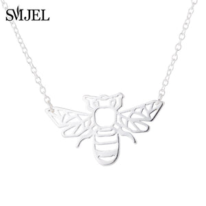 Wild Animal Origami Gold Bee Pendant Necklace & Pendants Party Honey Bee Accessories Everyd Jewelry Ketting Gift