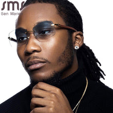 Load image into Gallery viewer, SMS Rimless Rectangle Punk Sunglasses Men Women Vintage Square Driving Sun Glass Frameless Gradient Eyewear Shades UV400