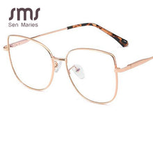 Load image into Gallery viewer, SMS Vintage Leopard Cat Eye Glasses Frame Women Clear Lens Optical Eyeglasses Frames Female Blue Light Blocking Glasses