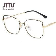 Load image into Gallery viewer, SMS Vintage Leopard Cat Eye Glasses Frame Women Clear Lens Optical Eyeglasses Frames Female Blue Light Blocking Glasses