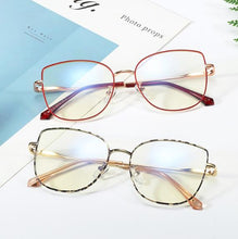 Load image into Gallery viewer, SMS Vintage Leopard Cat Eye Glasses Frame Women Clear Lens Optical Eyeglasses Frames Female Blue Light Blocking Glasses