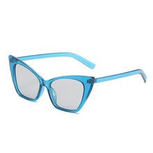Load image into Gallery viewer, SO&amp;EI Cat Eye Women Sunglasses Retro Blue Light Gray Eyewear Men Trending Shades UV400 Triangle Sun Glasses