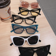 Load image into Gallery viewer, SO&amp;EI Cat Eye Women Sunglasses Retro Blue Light Gray Eyewear Men Trending Shades UV400 Triangle Sun Glasses