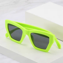 Load image into Gallery viewer, SO&amp;EI Cat Eye Women Sunglasses Retro Jelly Blue Eyewear Men Shades UV400 Polygon Square Green Pink Sun Glasses