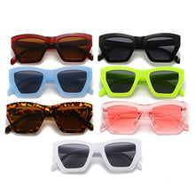Load image into Gallery viewer, SO&amp;EI Cat Eye Women Sunglasses Retro Jelly Blue Eyewear Men Shades UV400 Polygon Square Green Pink Sun Glasses