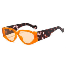 Load image into Gallery viewer, SO&amp;EI Colorful Cat Eye Women Sunglasses Clear Ocean Gradient Lens Fluorescent Green Eyewear Retro Men Sun Glasses Shades