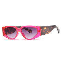 Load image into Gallery viewer, SO&amp;EI Colorful Cat Eye Women Sunglasses Clear Ocean Gradient Lens Fluorescent Green Eyewear Retro Men Sun Glasses Shades