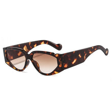 Load image into Gallery viewer, SO&amp;EI Colorful Cat Eye Women Sunglasses Clear Ocean Gradient Lens Fluorescent Green Eyewear Retro Men Sun Glasses Shades