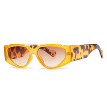 Load image into Gallery viewer, SO&amp;EI Colorful Cat Eye Women Sunglasses Clear Ocean Gradient Lens Fluorescent Green Eyewear Retro Men Sun Glasses Shades