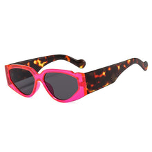 Load image into Gallery viewer, SO&amp;EI Colorful Cat Eye Women Sunglasses Clear Ocean Gradient Lens Fluorescent Green Eyewear Retro Men Sun Glasses Shades