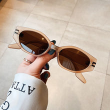 Carica l'immagine nel visualizzatore di Gallery, SO&amp;EI Irregular Cat Eye Sunglasses Women Vintage Oval Blue Tea Eyewear Men Shades UV400 Sun Glasses