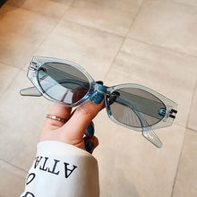 Carica l'immagine nel visualizzatore di Gallery, SO&amp;EI Irregular Cat Eye Sunglasses Women Vintage Oval Blue Tea Eyewear Men Shades UV400 Sun Glasses