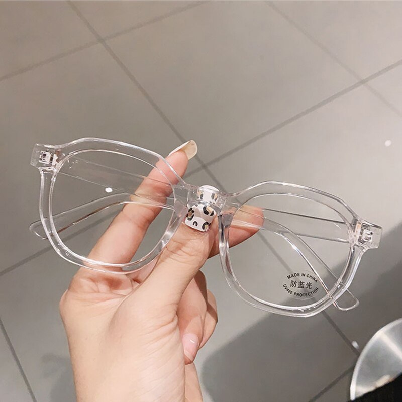 SO&EI Irregular Square Women Optical Glasses Frame Clear Anti Blue-Ray Lens Eyewear Vintage Men Wine Red Champagne Frame