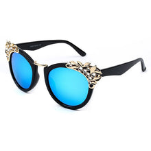 Load image into Gallery viewer, SO&amp;EI  Rhinestone Cat Eye Sunglasses Women Brand Designer Mirror Lens Eyewear Men Sun Glasses Shades UV400 Oculos