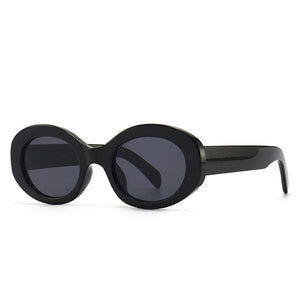 SO&EI Oval Women Sunglasses Shades UV400 Brand Designer Men Retro Round Leopard Sun Glasses
