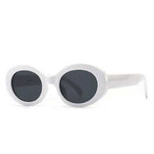 Load image into Gallery viewer, SO&amp;EI Oval Women Sunglasses Shades UV400 Brand Designer Men Retro Round Leopard Sun Glasses