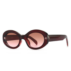 SO&EI Oval Women Sunglasses Shades UV400 Brand Designer Men Retro Round Leopard Sun Glasses