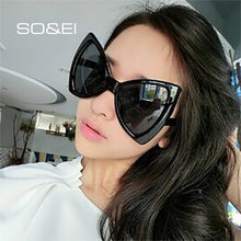 Load image into Gallery viewer, SO&amp;EI Oversized Bow Shape Women Sunglasses Brand Designer Vintage Gradient Lens Eyewear Cat Eye Ladies Sun Glasses UV400