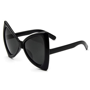 SO&EI Oversized Bow Shape Women Sunglasses Brand Designer Vintage Gradient Lens Eyewear Cat Eye Ladies Sun Glasses UV400