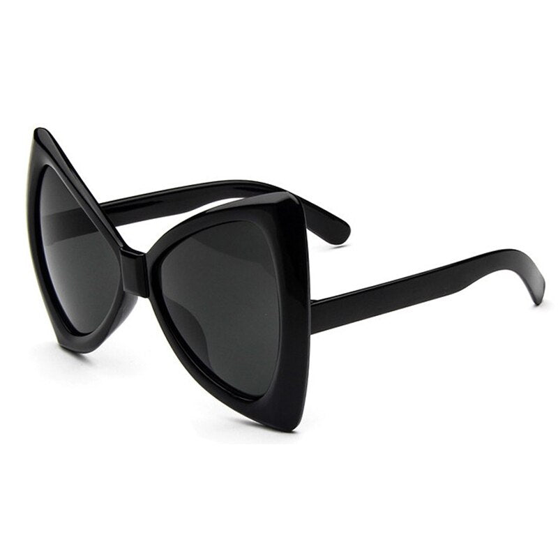 SO&EI Oversized Bow Shape Women Sunglasses Brand Designer Vintage Gradient Lens Eyewear Cat Eye Ladies Sun Glasses UV400
