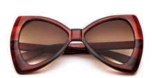 Load image into Gallery viewer, SO&amp;EI Oversized Bow Shape Women Sunglasses Brand Designer Vintage Gradient Lens Eyewear Cat Eye Ladies Sun Glasses UV400