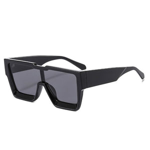 SO&amp;EI Occhiali da sole da donna quadrati oversize in un unico pezzo Occhiali da sole retrò da uomo per sport all'aria aperta Occhiali da sole UV400 Occhiali da sole verdi arancioni 