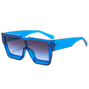 SO&amp;EI Occhiali da sole da donna quadrati oversize in un unico pezzo Occhiali da sole retrò da uomo per sport all'aria aperta Occhiali da sole UV400 Occhiali da sole verdi arancioni 