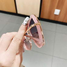 Load image into Gallery viewer, SO&amp;EI Polygon Gradient Women Sunglasses Vintage Irregular Big Frame Eyewear Trending Ladies Shades Pink Sun Glasses