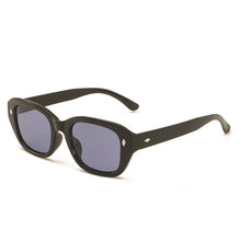 Carica l&#39;immagine nel visualizzatore di Gallery, SO&amp;EI Polygon Square Women Sunglasses Retro Rivets Decoration Eyewear Shades UV400 Men Leopard Tea Sun Glasses