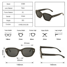 Carica l&#39;immagine nel visualizzatore di Gallery, SO&amp;EI Polygon Square Women Sunglasses Retro Rivets Decoration Eyewear Shades UV400 Men Leopard Tea Sun Glasses