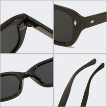 Carica l&#39;immagine nel visualizzatore di Gallery, SO&amp;EI Polygon Square Women Sunglasses Retro Rivets Decoration Eyewear Shades UV400 Men Leopard Tea Sun Glasses