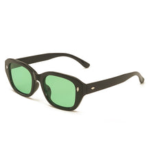 Carica l&#39;immagine nel visualizzatore di Gallery, SO&amp;EI Polygon Square Women Sunglasses Retro Rivets Decoration Eyewear Shades UV400 Men Leopard Tea Sun Glasses