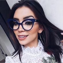 Load image into Gallery viewer, SO&amp;EI Retro Clear Lens Optical Myopia Glasses Frame Women Vintage Cat Eye Men Eyeglasses Frame Marco De Anteojos