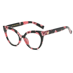 SO&EI Retro Clear Lens Optical Myopia Glasses Frame Women Vintage Cat Eye Men Eyeglasses Frame Marco De Anteojos