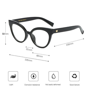 SO&EI Retro Clear Lens Optical Myopia Glasses Frame Women Vintage Cat Eye Men Eyeglasses Frame Marco De Anteojos
