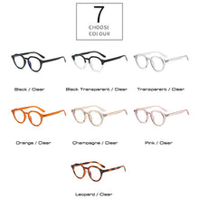 Load image into Gallery viewer, SO&amp;EI Round Anti-Blu-Ray Women Glasses Frame Vintage Men Optical Frame Clear Lens Nails Eyewear Computer Goggles