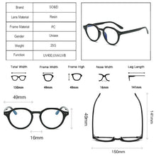 Load image into Gallery viewer, SO&amp;EI Round Anti-Blu-Ray Women Glasses Frame Vintage Men Optical Frame Clear Lens Nails Eyewear Computer Goggles
