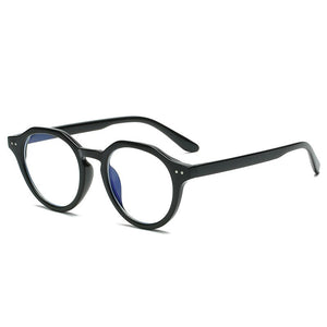 SO&EI Round Anti-Blu-Ray Women Glasses Frame Vintage Men Optical Frame Clear Lens Nails Eyewear Computer Goggles