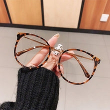 Load image into Gallery viewer, SO&amp;EI  Round Women Glasses Frame Vintage Clear Lens Eyewear Men Optical Leopard Green Eyeglasses Frame