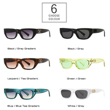 Carica l'immagine nel visualizzatore di Gallery, SO&amp;EI Moda Piccoli Occhiali da sole Cat Eye Donna Retro Designer di marca Jelly Color Eyewear Ins Uomini popolari Occhiali da sole sfumati UV400 