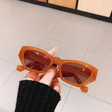 Load image into Gallery viewer, SO&amp;EI Small Cat Eye Women Sunglasses Vintage Jelly Tea Eyewear Men Trending Black Light Gray Sun Glasses Shades UV400