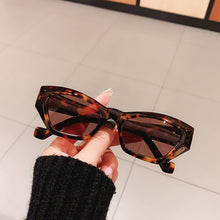 Load image into Gallery viewer, SO&amp;EI Small Cat Eye Women Sunglasses Vintage Jelly Tea Eyewear Men Trending Black Light Gray Sun Glasses Shades UV400
