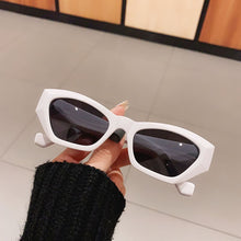 Load image into Gallery viewer, SO&amp;EI Small Cat Eye Women Sunglasses Vintage Jelly Tea Eyewear Men Trending Black Light Gray Sun Glasses Shades UV400