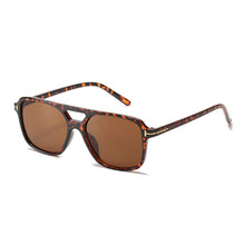 Load image into Gallery viewer, SO&amp;EI Square Double Bridges Sunglasses Women Brand Designer Retro Clear Candy Color Eyewear Shades UV400 Men Sun Glasses