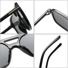 Load image into Gallery viewer, SO&amp;EI Square Double Bridges Sunglasses Women Brand Designer Retro Clear Candy Color Eyewear Shades UV400 Men Sun Glasses