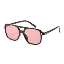 Load image into Gallery viewer, SO&amp;EI Square Double Bridges Sunglasses Women Brand Designer Retro Clear Candy Color Eyewear Shades UV400 Men Sun Glasses