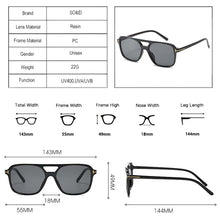 Load image into Gallery viewer, SO&amp;EI Square Double Bridges Sunglasses Women Brand Designer Retro Clear Candy Color Eyewear Shades UV400 Men Sun Glasses